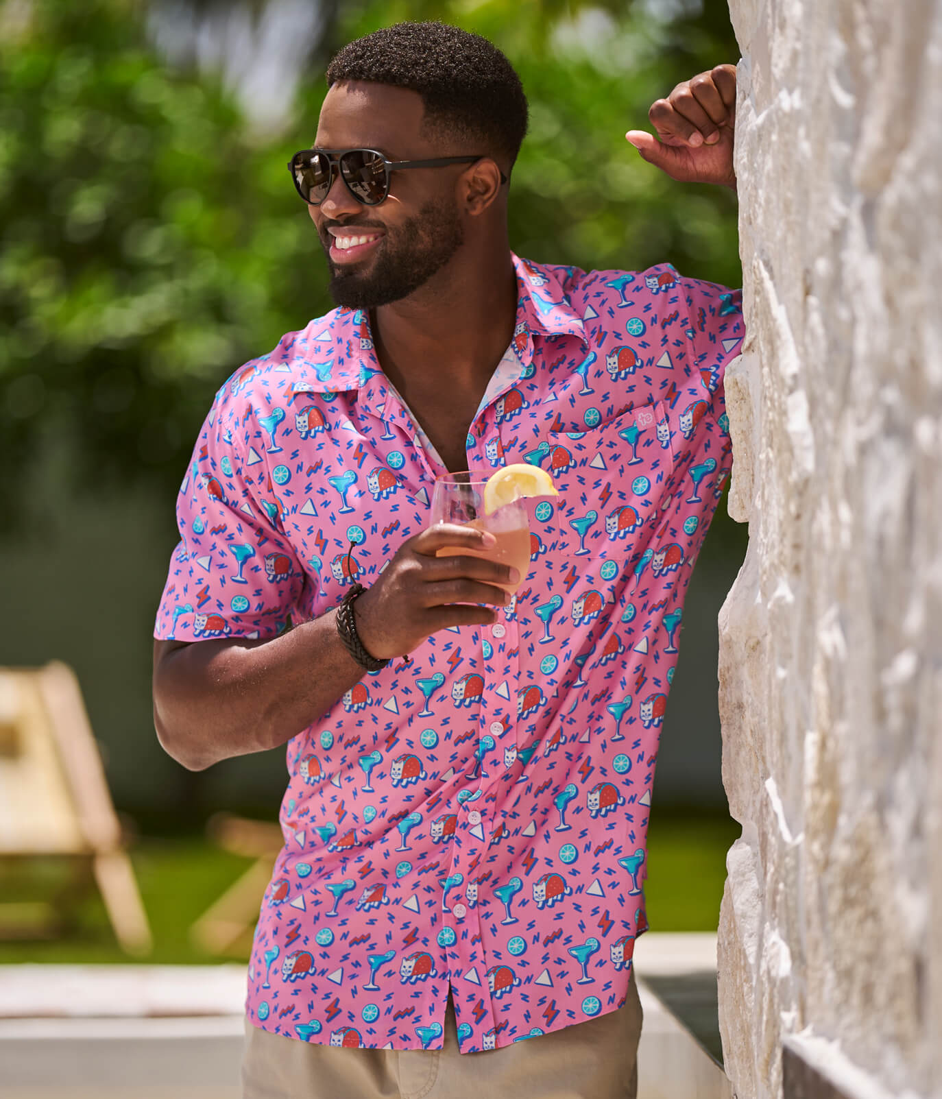 Men's Taco Gato Hawaiian Shirt Image 2