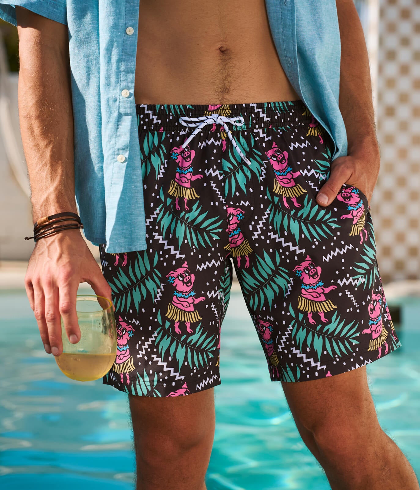 Piggle Wiggle Stretch Swim Trunks - 7.5" Inseam