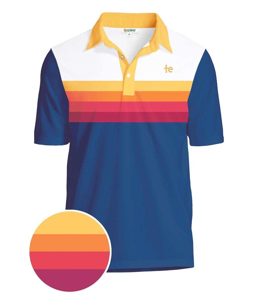 Men's Slice of Sunset Golf Polo Image 2