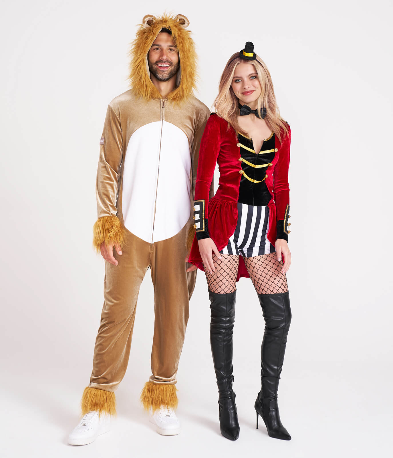 Ringmaster and Lion Couples Costumes