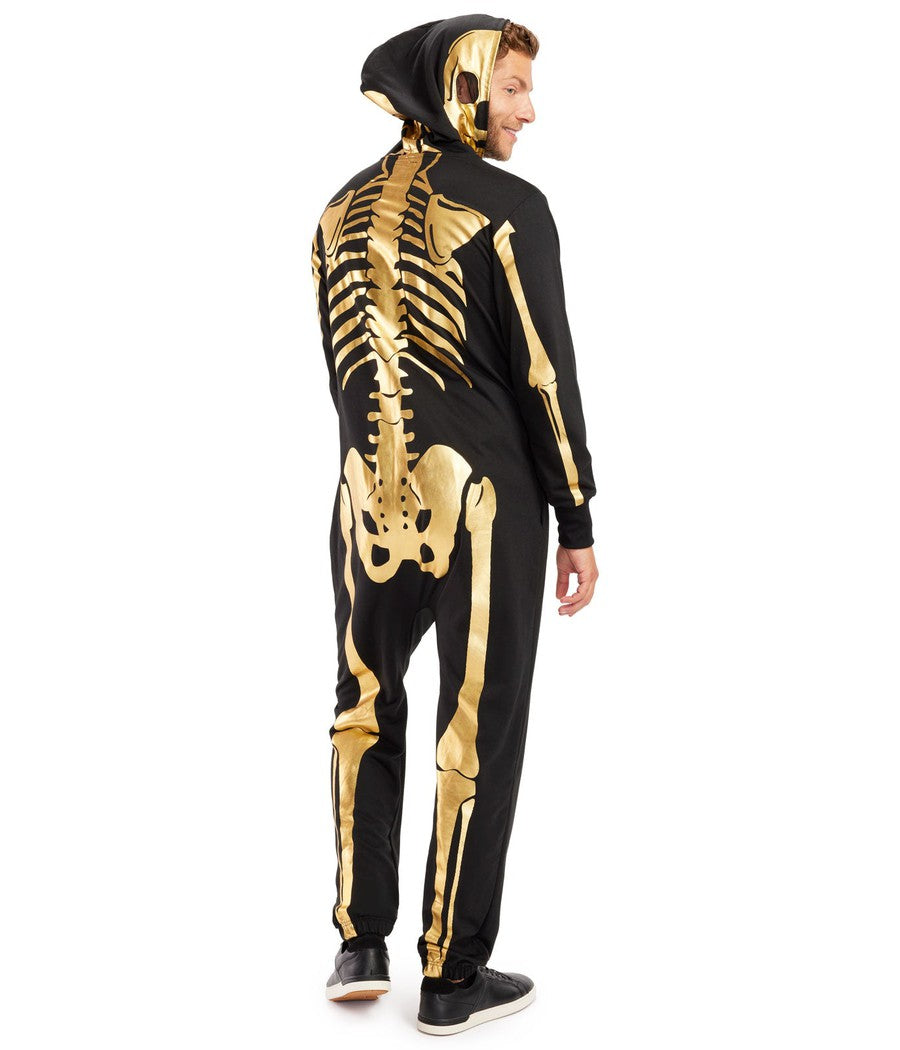 Men's Gold Skeleton Costume Image 2