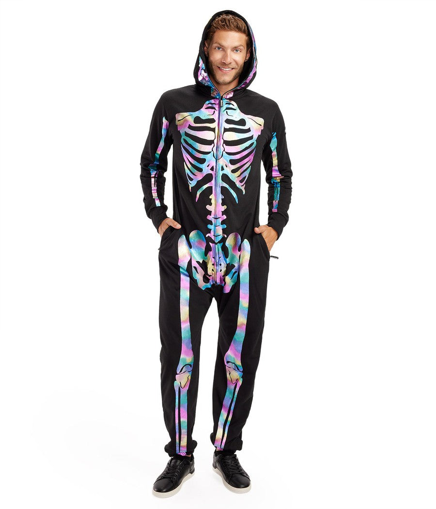 Men's Iridescent Skeleton Costume Image 2