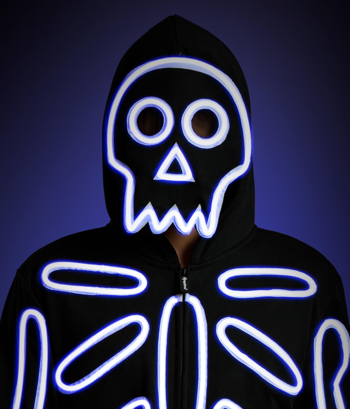 Men's Neon LED Light Up Skeleton Costume Image 2
