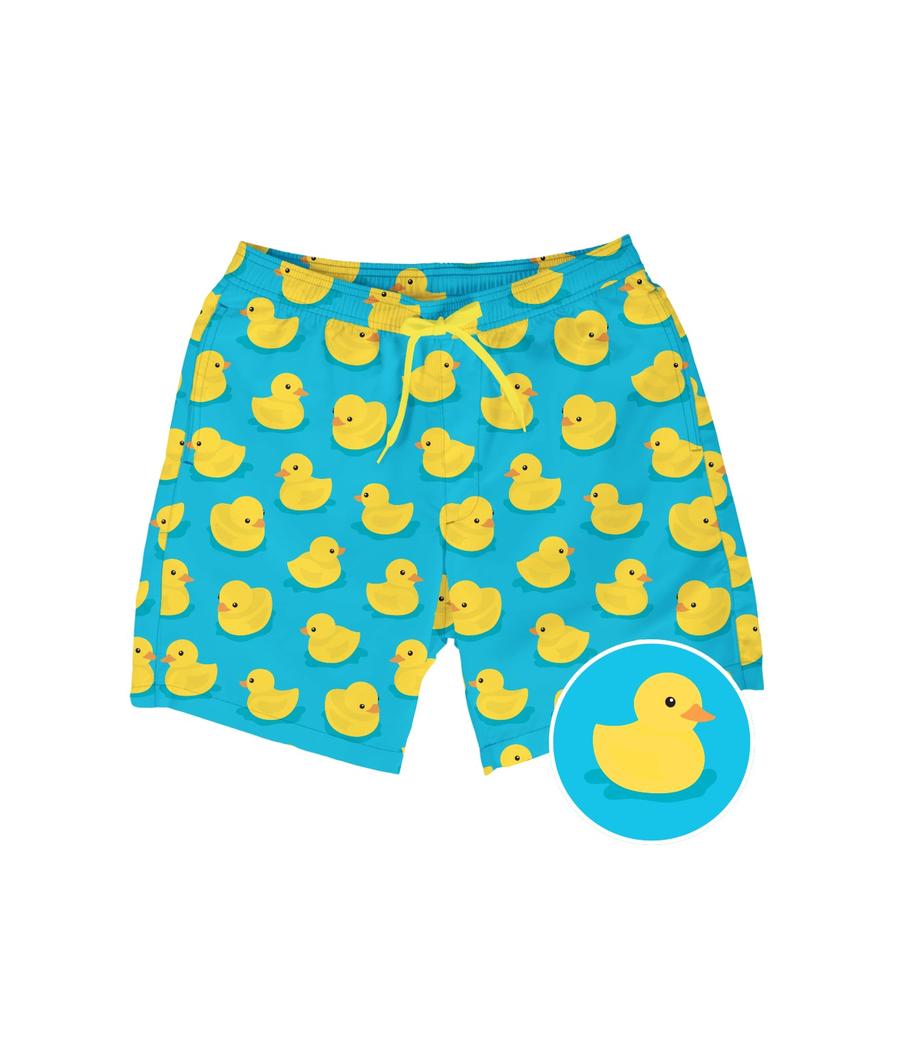 Rubber Ducky Stretch Swim Trunks With Liner - 7.5" Inseam Image 2