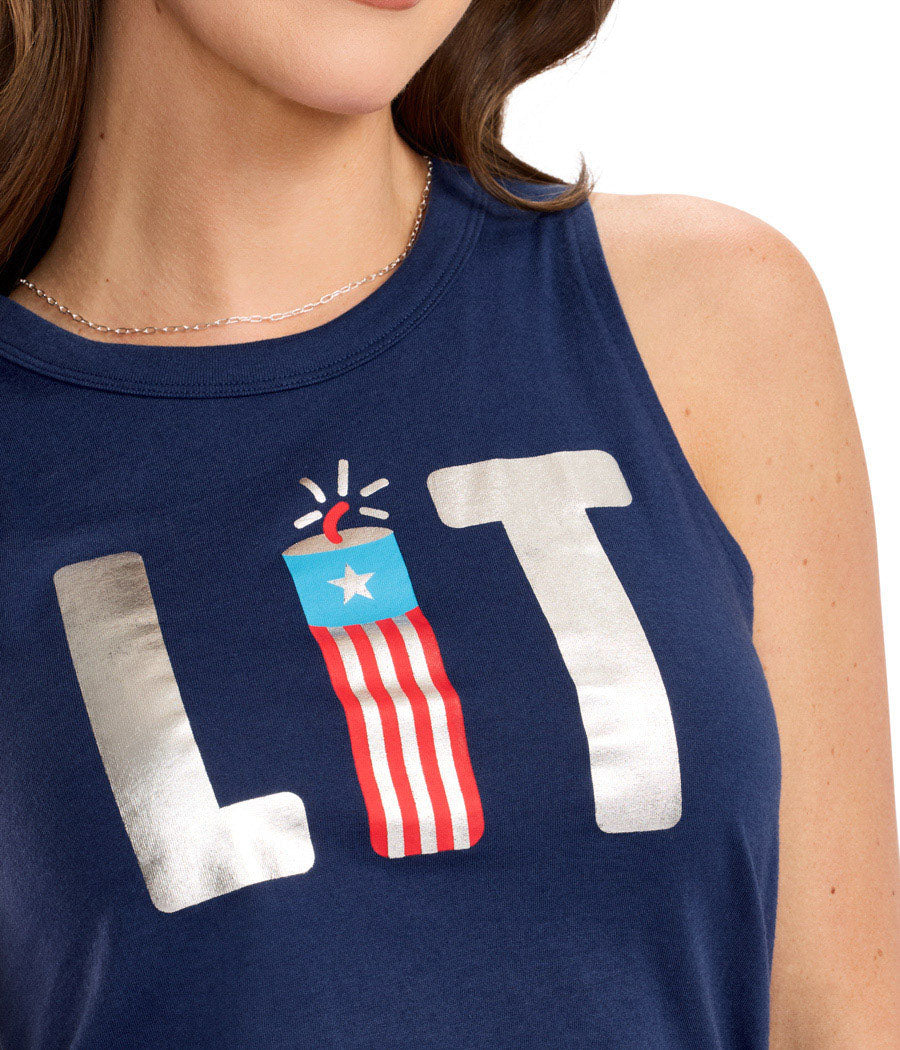 Women's Lit Foil Tank Top Image 2