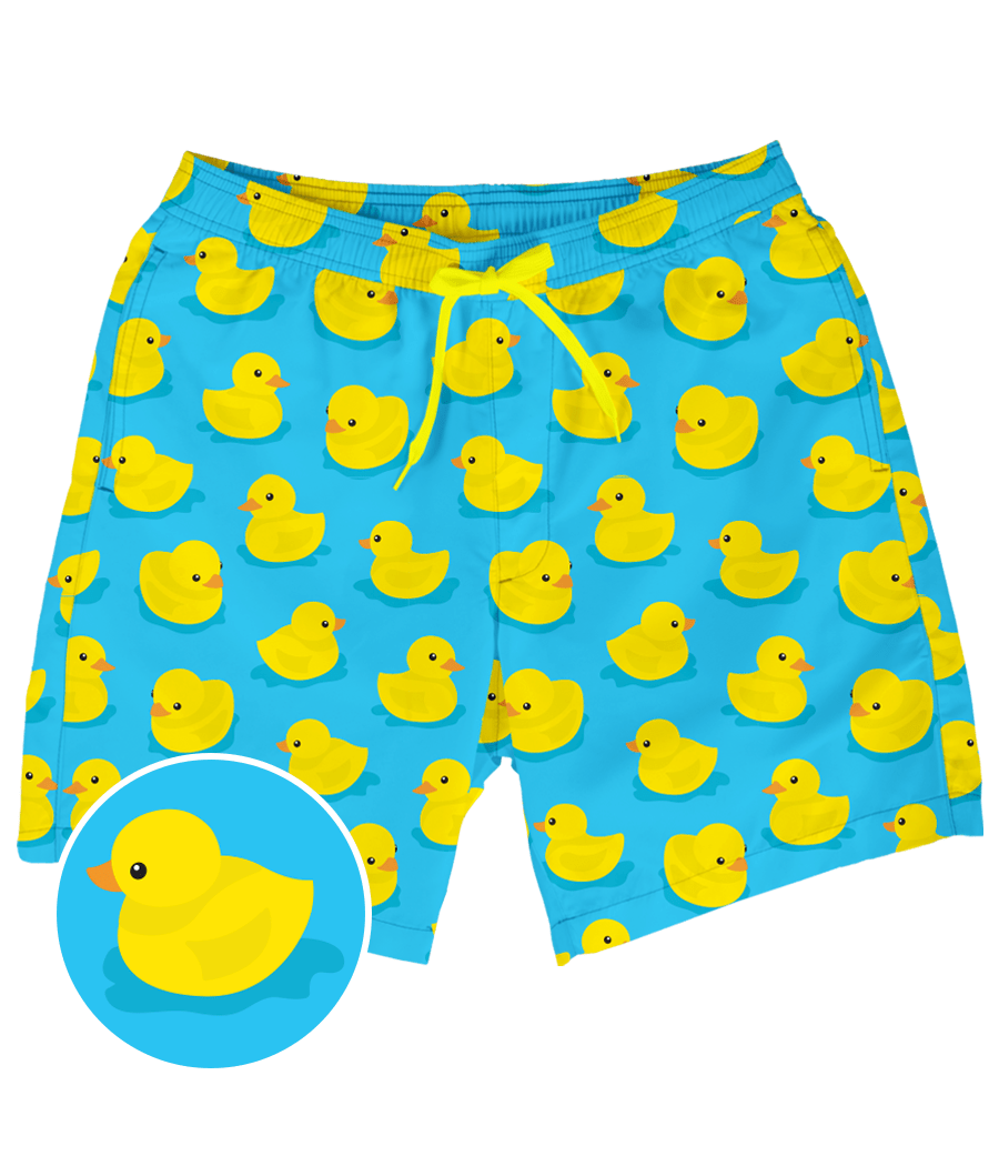 Rubber Ducky Stretch Swim Trunks - 7.5" Inseam