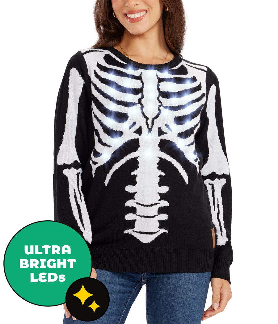 Women's Skeleton Light Up Sweater